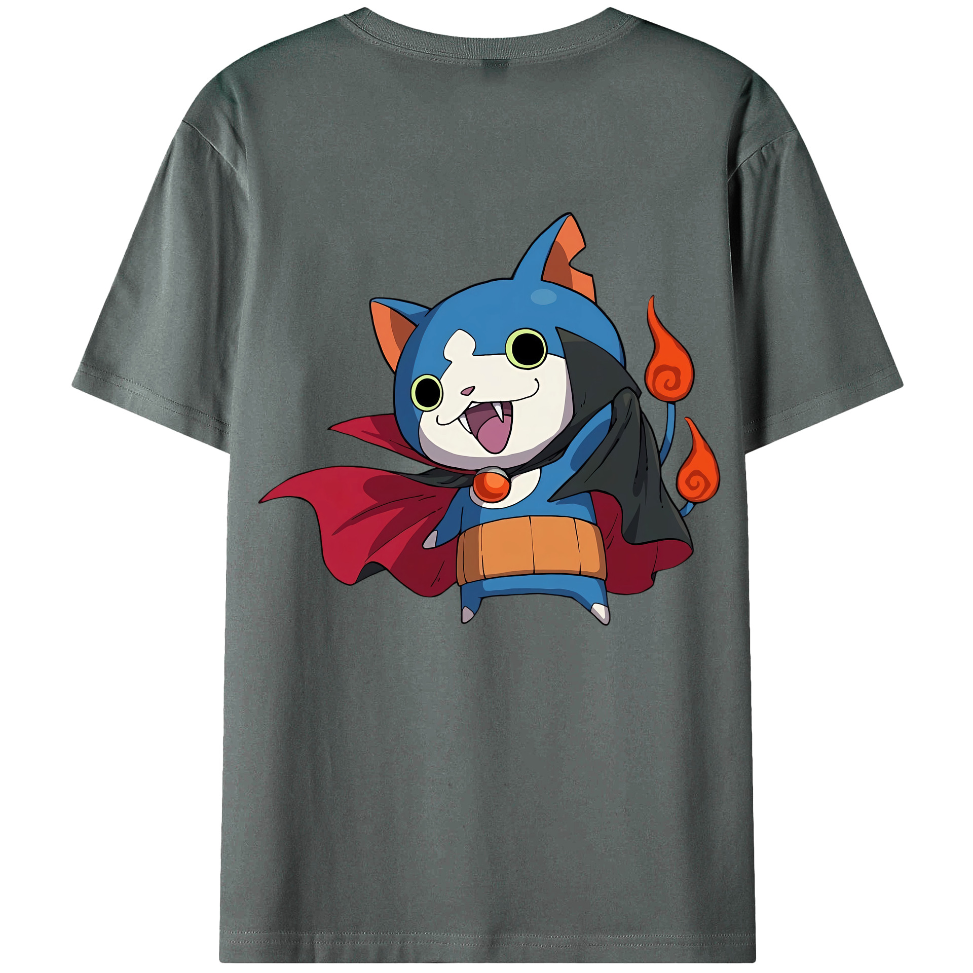 （画像用） 妖怪ウォッチ Yo-kai Watch 綿100％ メンズ半袖Tシャツ（バックプリント） 通気性